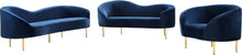 Load image into Gallery viewer, Ritz Navy Velvet Loveseat