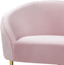 Load image into Gallery viewer, Ritz Pink Velvet Loveseat