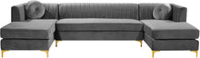 Load image into Gallery viewer, Graham Grey Velvet 3pc. Sectional