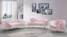 Load image into Gallery viewer, Ritz Pink Velvet Sofa