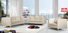Load image into Gallery viewer, Scarlett Cream Velvet Loveseat