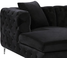 Load image into Gallery viewer, Gail Black Velvet 3pc. Sectional
