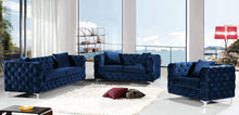 Load image into Gallery viewer, Scarlett Navy Velvet Sofa