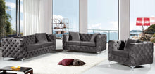 Load image into Gallery viewer, Scarlett Grey Velvet Sofa