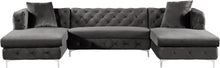 Load image into Gallery viewer, Gail Grey Velvet 3pc. Sectional