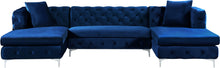 Load image into Gallery viewer, Gail Navy Velvet 3pc. Sectional