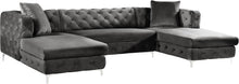 Load image into Gallery viewer, Gail Grey Velvet 3pc. Sectional
