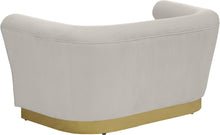 Load image into Gallery viewer, Bellini Cream Velvet Loveseat