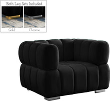 Load image into Gallery viewer, Gwen Black Velvet Chair