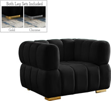 Load image into Gallery viewer, Gwen Black Velvet Chair