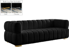 Load image into Gallery viewer, Gwen Black Velvet Sofa