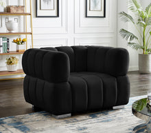 Load image into Gallery viewer, Gwen Black Velvet Chair