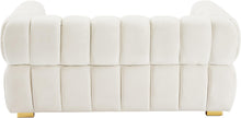 Load image into Gallery viewer, Gwen Cream Velvet Loveseat