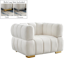 Load image into Gallery viewer, Gwen Cream Velvet Chair