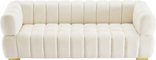 Load image into Gallery viewer, Gwen Cream Velvet Sofa