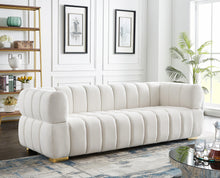 Load image into Gallery viewer, Gwen Cream Velvet Sofa