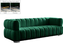 Load image into Gallery viewer, Gwen Green Velvet Sofa