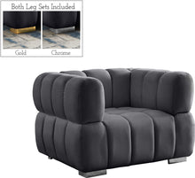 Load image into Gallery viewer, Gwen Grey Velvet Chair