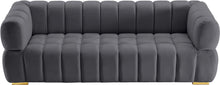 Load image into Gallery viewer, Gwen Grey Velvet Sofa