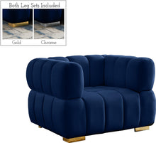 Load image into Gallery viewer, Gwen Navy Velvet Chair
