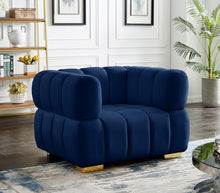 Load image into Gallery viewer, Gwen Navy Velvet Chair