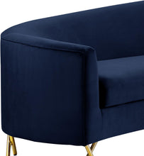 Load image into Gallery viewer, Serpentine Navy Velvet 3pc. Sectional