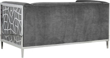 Load image into Gallery viewer, Opal Grey Velvet Loveseat