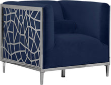 Load image into Gallery viewer, Opal Navy Velvet Chair