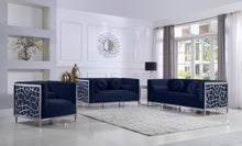 Load image into Gallery viewer, Opal Navy Velvet Sofa