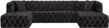 Load image into Gallery viewer, Coco Black Velvet 3pc. Sectional (3 Boxes)