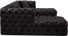 Load image into Gallery viewer, Coco Black Velvet 3pc. Sectional (3 Boxes)