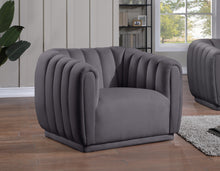 Load image into Gallery viewer, Dixie Grey Velvet Chair