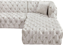 Load image into Gallery viewer, Coco White Velvet 3pc. Sectional (3 Boxes)