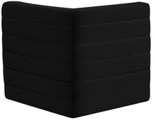 Load image into Gallery viewer, Quincy Black Velvet Modular Corner Chair