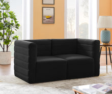 Load image into Gallery viewer, Quincy Black Velvet Modular Sofa