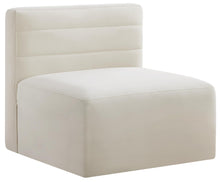 Load image into Gallery viewer, Quincy Cream Velvet Modular Armless Chair