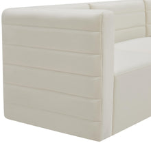Load image into Gallery viewer, Quincy Cream Velvet Modular Corner Chair