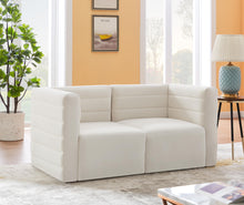 Load image into Gallery viewer, Quincy Cream Velvet Modular Sofa