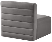 Load image into Gallery viewer, Quincy Grey Velvet Modular Armless Chair