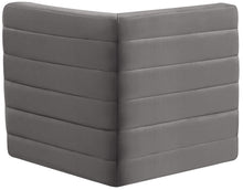 Load image into Gallery viewer, Quincy Grey Velvet Modular Corner Chair