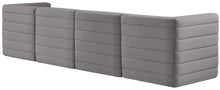Load image into Gallery viewer, Quincy Grey Velvet Modular Sofa