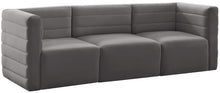 Load image into Gallery viewer, Quincy Grey Velvet Modular Sofa