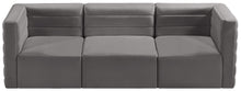 Load image into Gallery viewer, Quincy Grey Velvet Modular Sofa