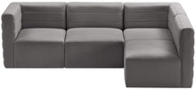 Load image into Gallery viewer, Quincy Grey Velvet Modular Sectional