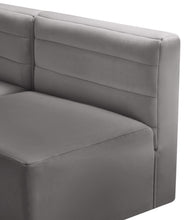 Load image into Gallery viewer, Quincy Grey Velvet Modular Corner Chair