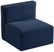 Load image into Gallery viewer, Quincy Navy Velvet Modular Armless Chair