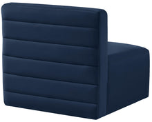 Load image into Gallery viewer, Quincy Navy Velvet Modular Armless Chair