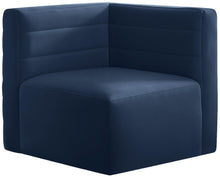Load image into Gallery viewer, Quincy Navy Velvet Modular Corner Chair