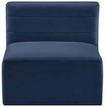 Load image into Gallery viewer, Quincy Navy Velvet Modular Armless Chair