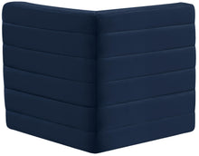 Load image into Gallery viewer, Quincy Navy Velvet Modular Corner Chair